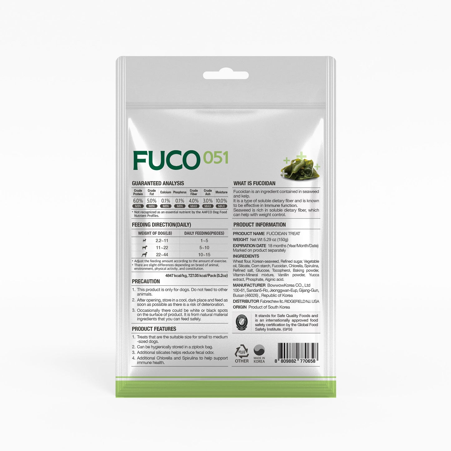 FUCO051 - Fucoidan Treats - 150g